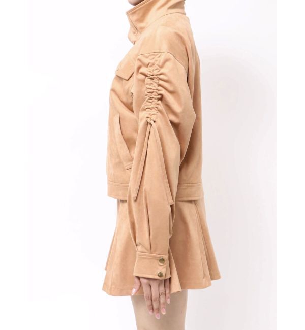 MERCURYDUO「フェイクスエードドロストスリーブブルゾン」|ブルゾン・スタジャン|