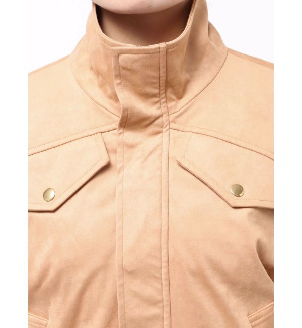 MERCURYDUO「フェイクスエードドロストスリーブブルゾン」|ブルゾン・スタジャン|