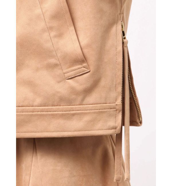 MERCURYDUO「フェイクスエードドロストスリーブブルゾン」|ブルゾン・スタジャン|