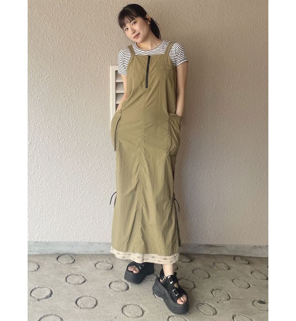 MURUA「メッシュロゴカーゴワンピース」|ワンピース|