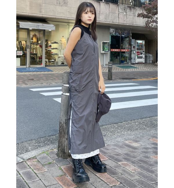 MURUA「メッシュロゴカーゴワンピース」|ワンピース|