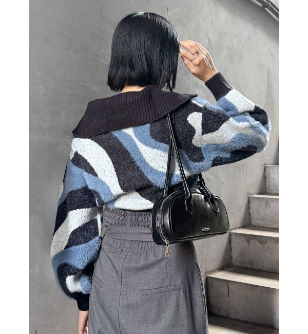 MURUA「ハーフジップフェザーニット」|ニット・セーター|