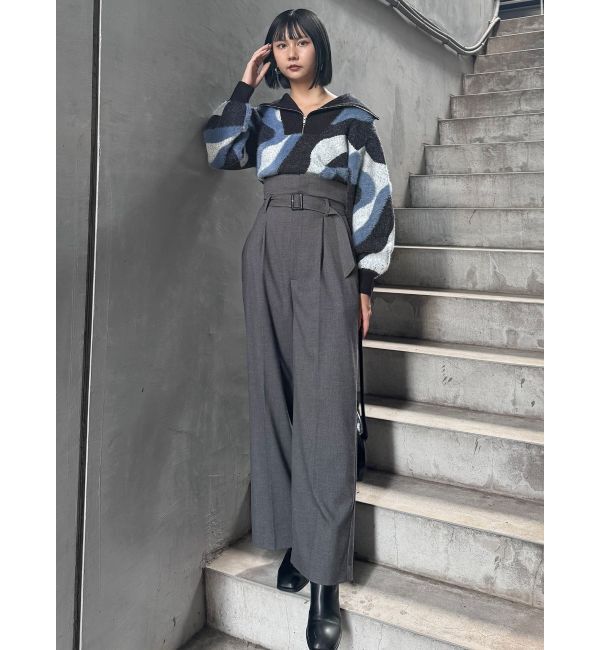 MURUA「ハーフジップフェザーニット」|ニット・セーター|