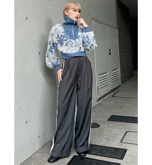 MURUA「ハーフジップフェザーニット」|ニット・セーター|