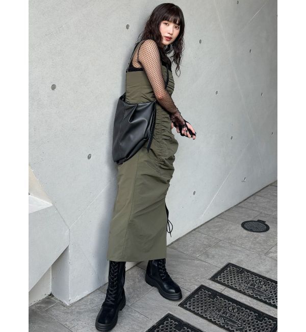 MURUA「アシメギャザーキャミワンピース」|ワンピース|