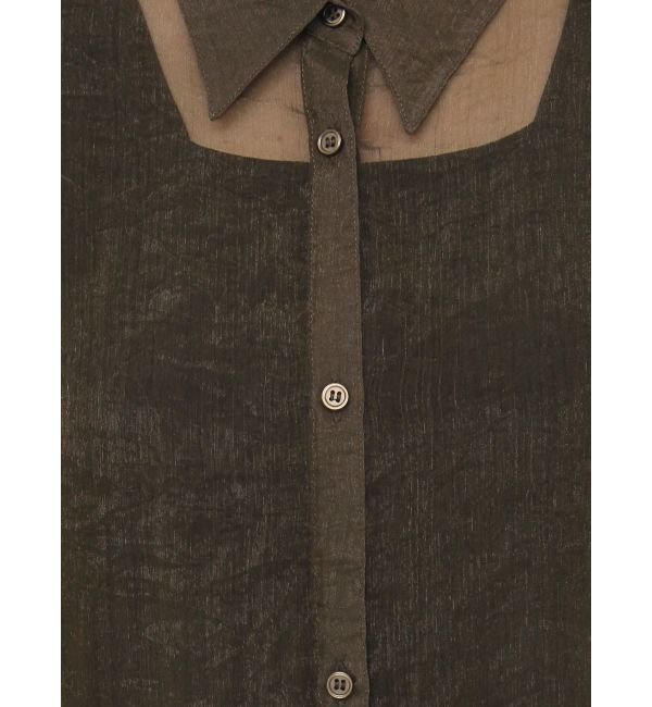 MURUA「ボリュームスリーブシャイニーシアーシャツ」|シャツ・ブラウス|