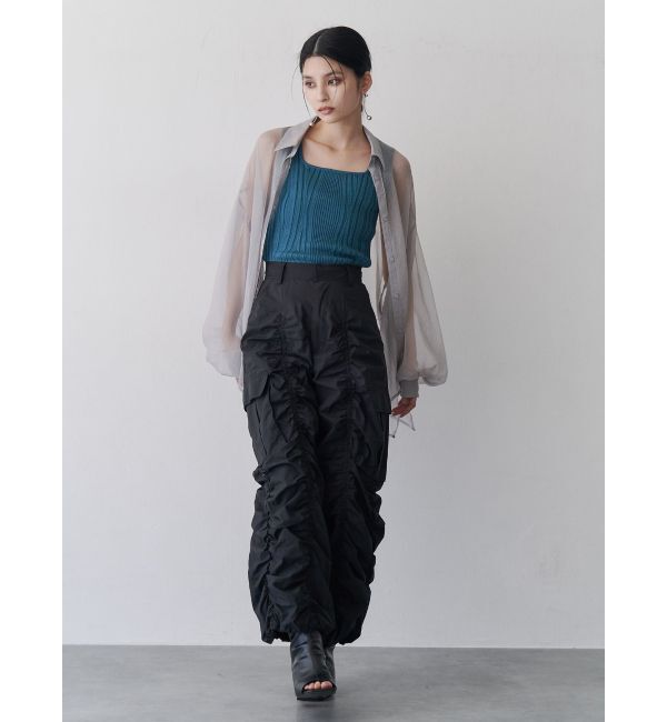 MURUA「ボリュームスリーブシャイニーシアーシャツ」|シャツ・ブラウス|