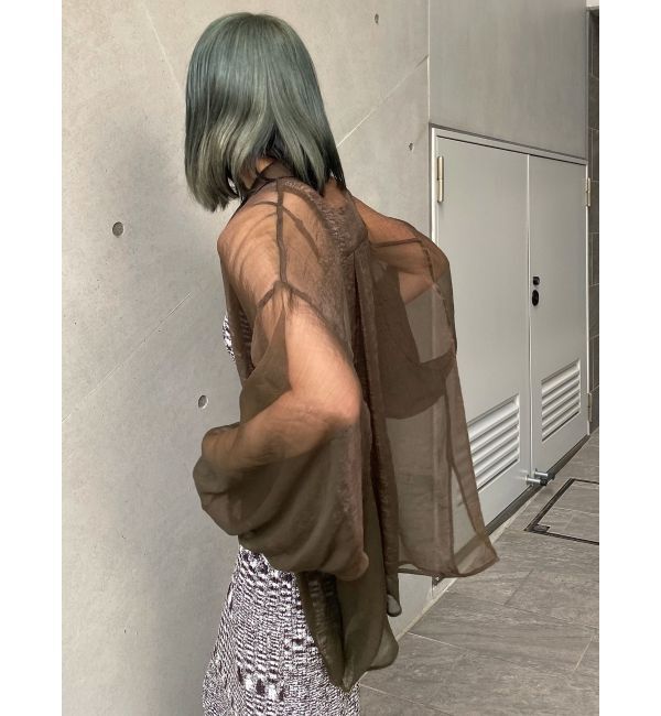 MURUA「ボリュームスリーブシャイニーシアーシャツ」|シャツ・ブラウス|