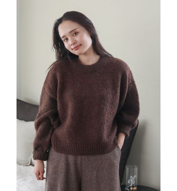 Ungrid「カラーモヘヤ混ルーズニット」|ニット・セーター|
