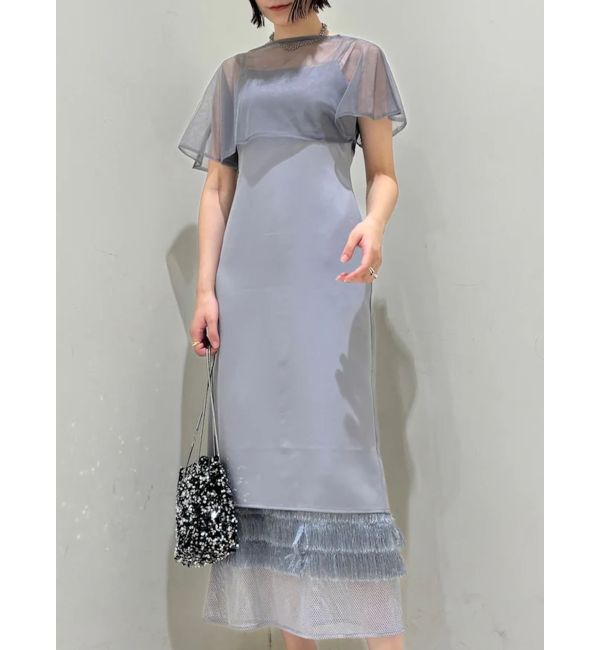 LAGUNAMOON「LADYレイヤードテクスチャーワンピース」|ドレス|ラベンダー