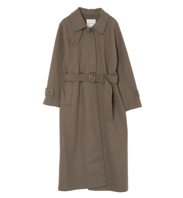 LAGUNAMOON「ステンカラーロングコート」|ステンカラーコート|モカ