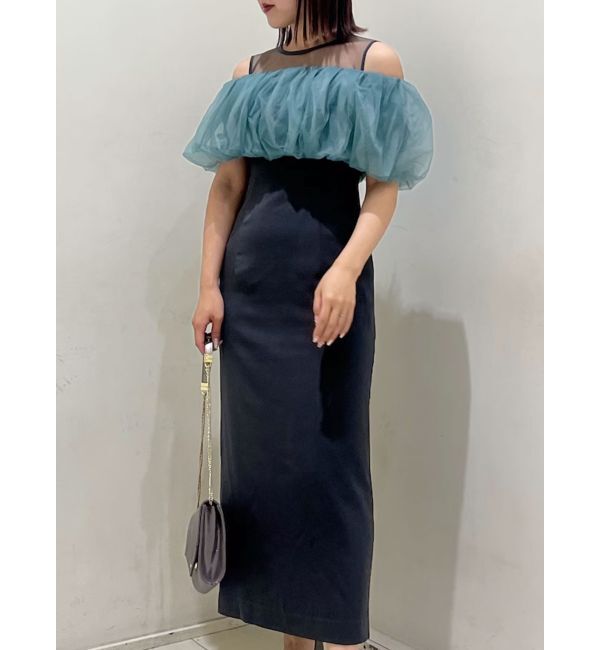 LAGUNAMOON「LADYチュールオフショルIラインドレス」|ドレス|