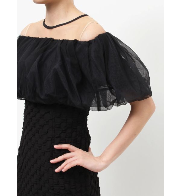 LAGUNAMOON「LADYチュールオフショルIラインドレス」|ドレス|