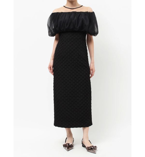 LAGUNAMOON「LADYチュールオフショルIラインドレス」|ドレス|