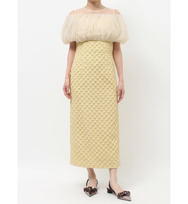 LAGUNAMOON「LADYチュールオフショルIラインドレス」|ドレス|