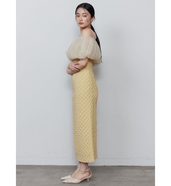 LAGUNAMOON「LADYチュールオフショルIラインドレス」|ドレス|