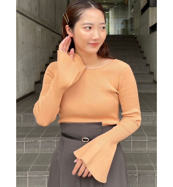 LAGUNAMOON「フレアスリーブ2WAYニットプルオーバー」|ニット・セーター|