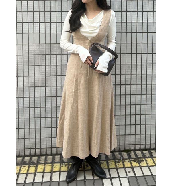LAGUNAMOON「メランジジャンパースカート」|ジャンパースカート|