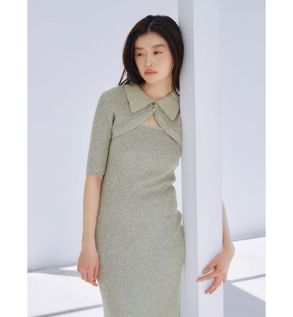 LAGUNAMOON「【追加生産】クロップドカーデセットニットワンピース」|ワンピース|