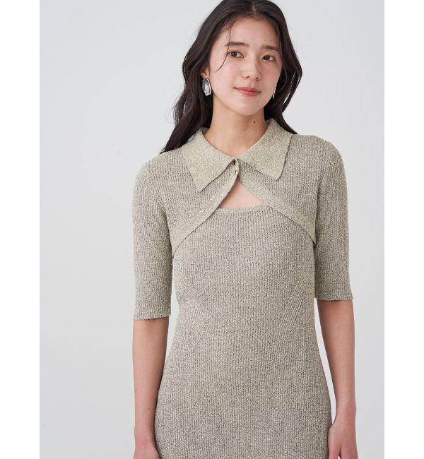 LAGUNAMOON「【追加生産】クロップドカーデセットニットワンピース」|ワンピース|