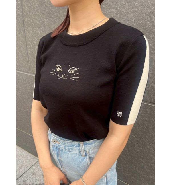 LAGUNAMOON「LAGUNA CATラインニットプルオーバー」|ニット・セーター|