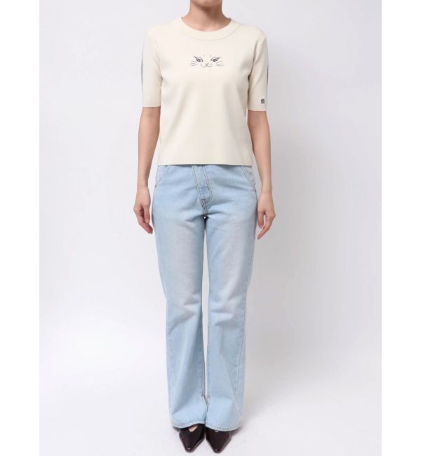 LAGUNAMOON「LAGUNA CATラインニットプルオーバー」|ニット・セーター|