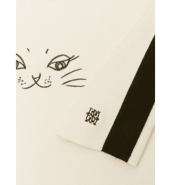 LAGUNAMOON「LAGUNA CATラインニットプルオーバー」|ニット・セーター|