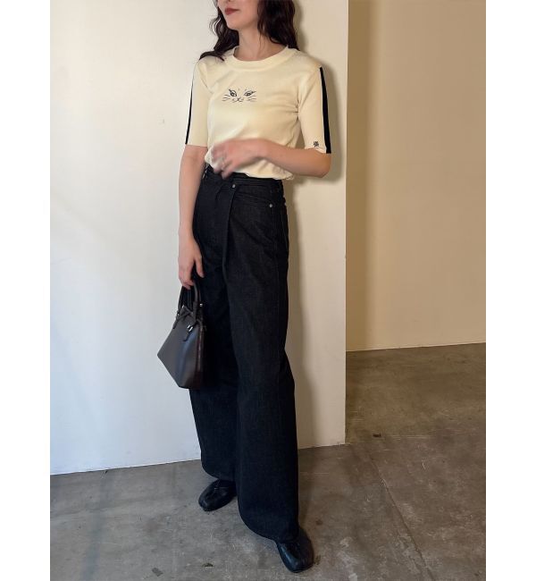 LAGUNAMOON「LAGUNA CATラインニットプルオーバー」|ニット・セーター|