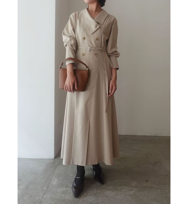 LAGUNAMOON「アシンメトリーカラーナローフレアワンピース」|ワンピース|