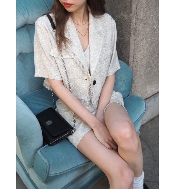 EVRIS「サマーツイードミニスカート【セットアップ着用可能】」|スカート|