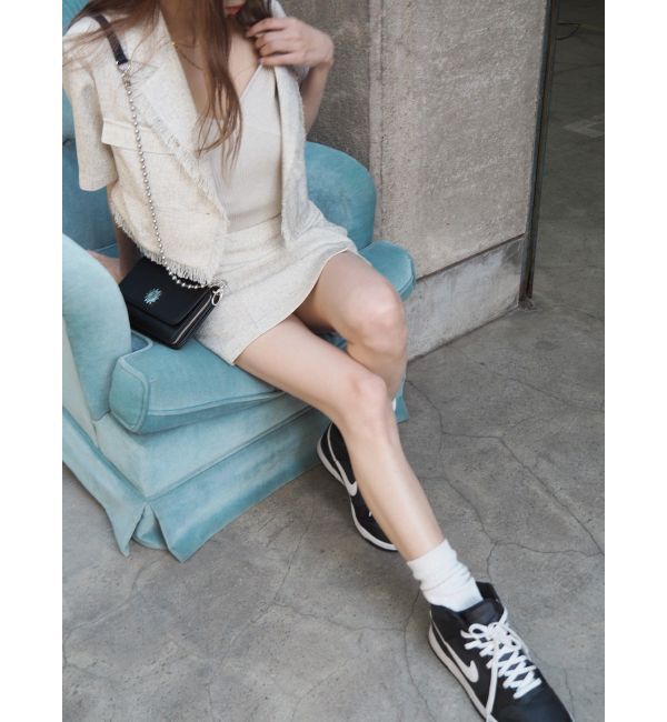 EVRIS「サマーツイードミニスカート【セットアップ着用可能】」|スカート|