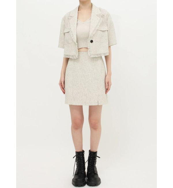 EVRIS「サマーツイードミニスカート【セットアップ着用可能】」|スカート|