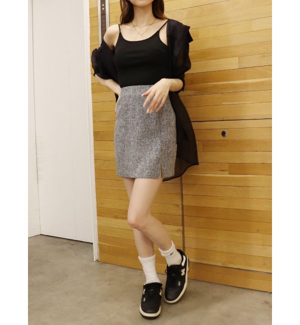 EVRIS「サマーツイードミニスカート【セットアップ着用可能】」|スカート|