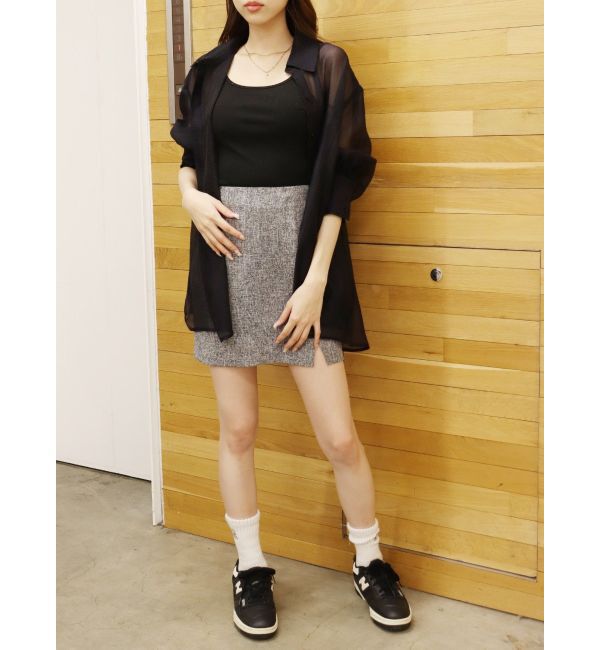 EVRIS「サマーツイードミニスカート【セットアップ着用可能】」|スカート|