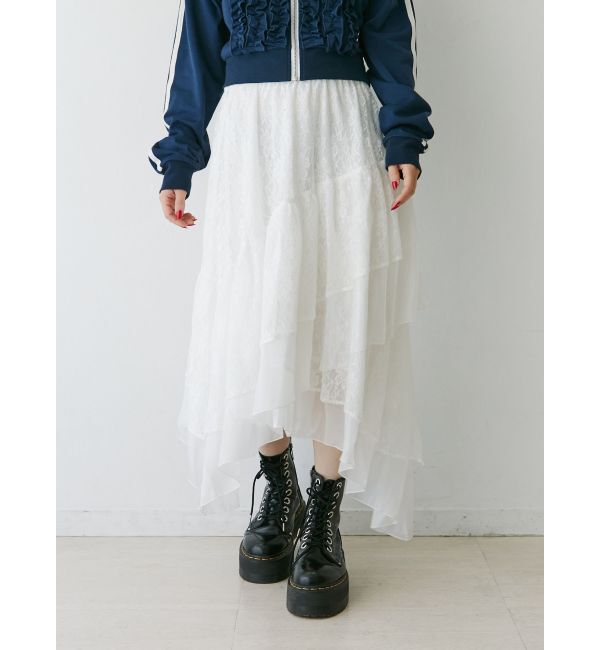 jouetie「レースアシメフリルスカート」|スカート|