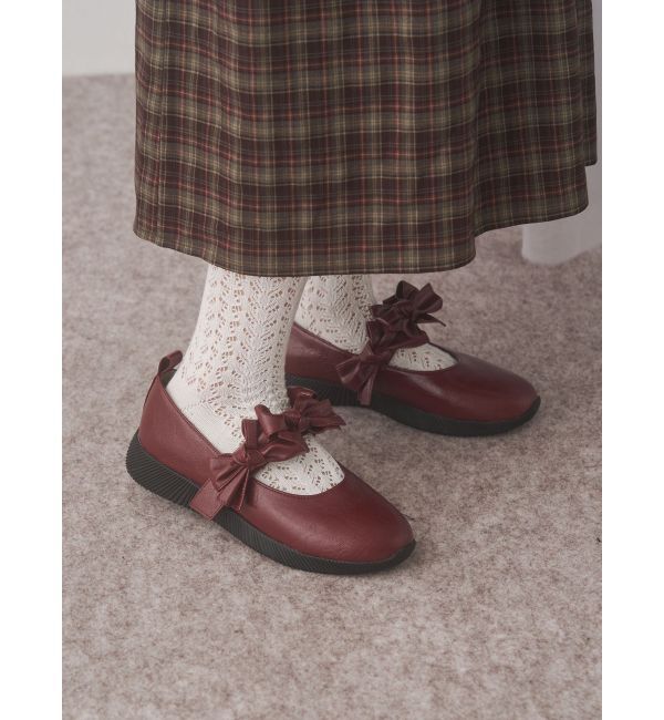 merry jenny「ribbonメリージェーン」|パンプス|ボルドー