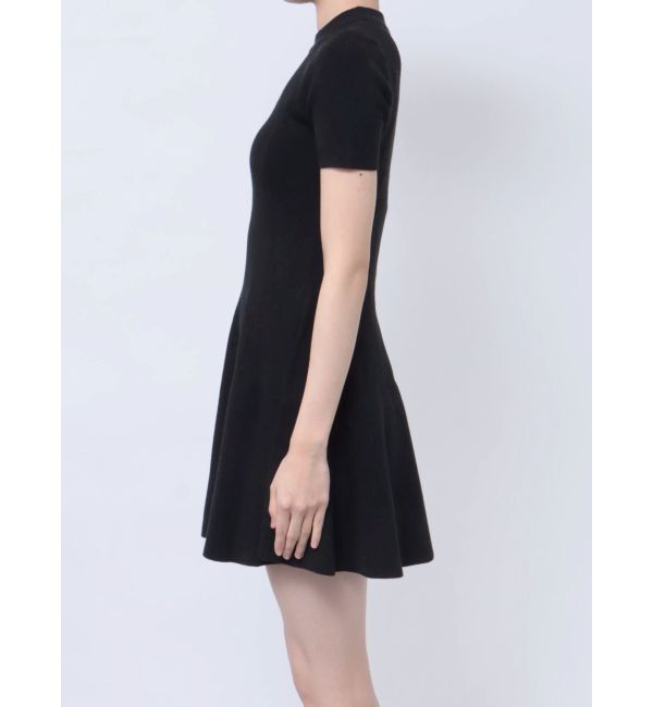 GYDA「ボトルネック ハーフスリーブニット フレアワンピース」|ワンピース|