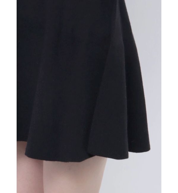 GYDA「ボトルネック ハーフスリーブニット フレアワンピース」|ワンピース|