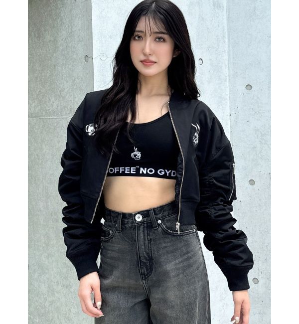 GYDA「NO COFFEE NO GYDAショートMA1」|ブルゾン・スタジャン|
