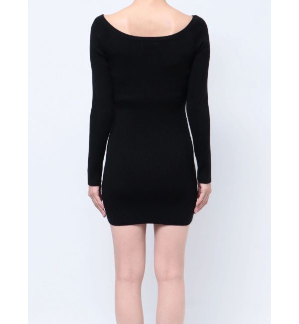 GYDA「ウエストレース2WAYテレコニットワンピース」|ワンピース|