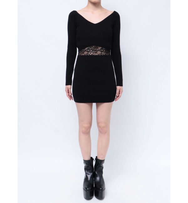 GYDA「ウエストレース2WAYテレコニットワンピース」|ワンピース|