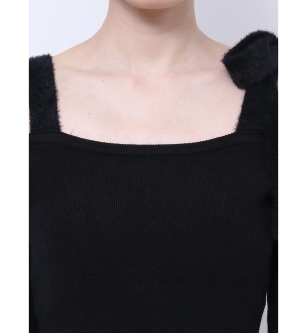 GYDA「shoulderリボンタイトリブニットワンピース」|ワンピース|