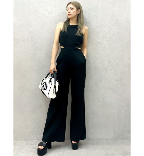 GYDA「バックZIPテレコロンパース」|オールインワン|