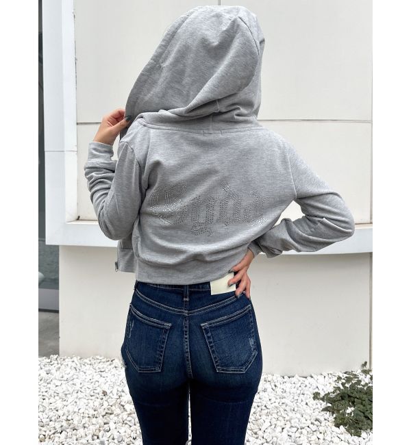 GYDA「GYDA Short ラメパーカー【SETUP着用可】」|パーカー|グレー