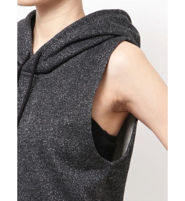 GYDA「GG GLITTERノースリショートスウェットパーカー」|パーカー|