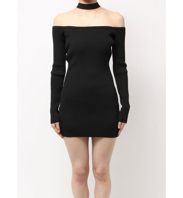 GYDA「2WAYチョーカーオフショルニットワンピース」|ワンピース|