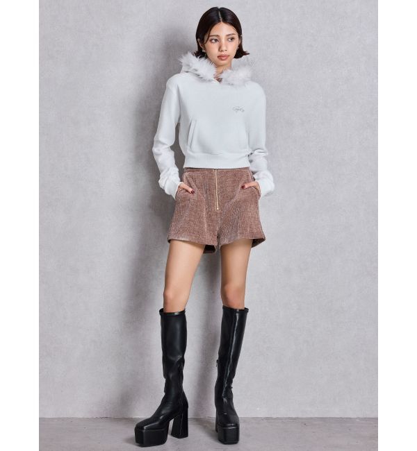 GYDA「Gyda bijouファーパーカー」|パーカー|