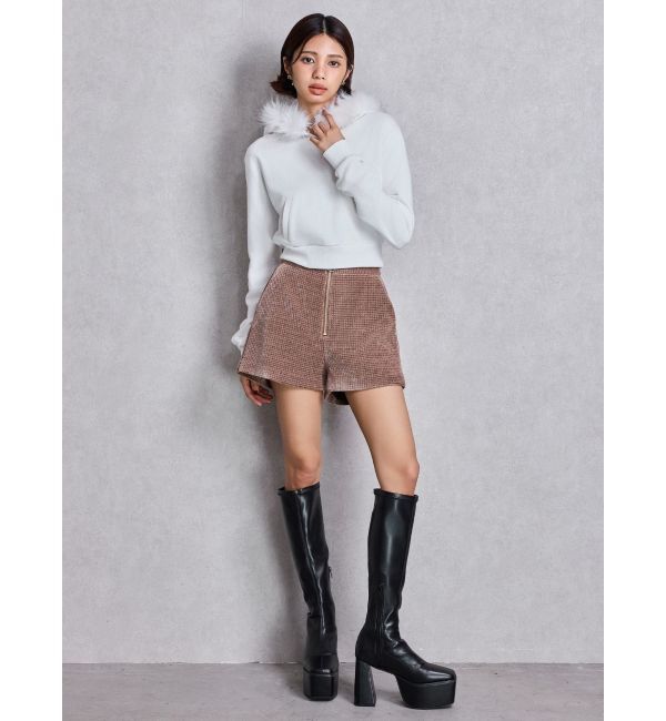 GYDA「Gyda bijouファーパーカー」|パーカー|