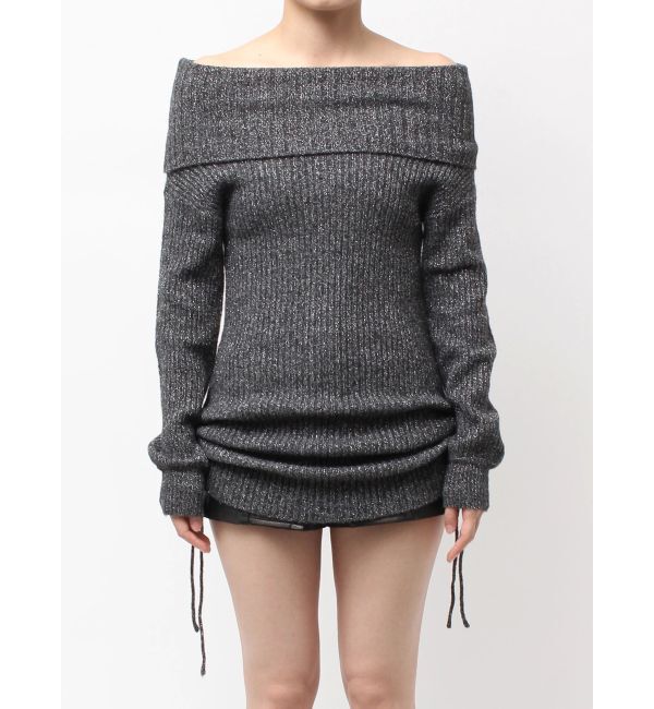 GYDA「2WAYオフショルラメニットチュニック」|チュニック|