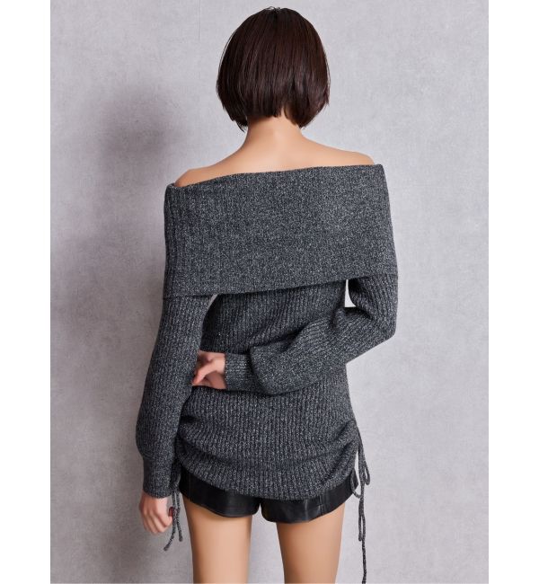 GYDA「2WAYオフショルラメニットチュニック」|チュニック|